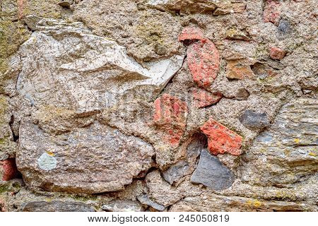 Fragment Of A Wall From A Chipped Stone