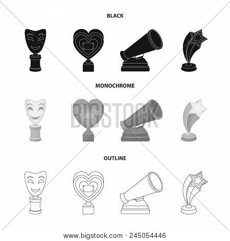 White Mask Mime For The Best Drama, A Prize In The Form Of The Heart And Other Prizes.movie Awards S
