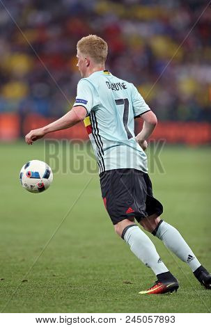 Nice, France - June 22, 2016: Kevin De Bruyne Of Belgium In Action During The Uefa Euro 2016 Game Ag
