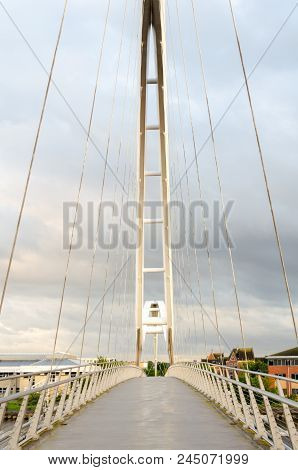 The Infinity Bridge Crossing The River Tees At Stockton-on-tees