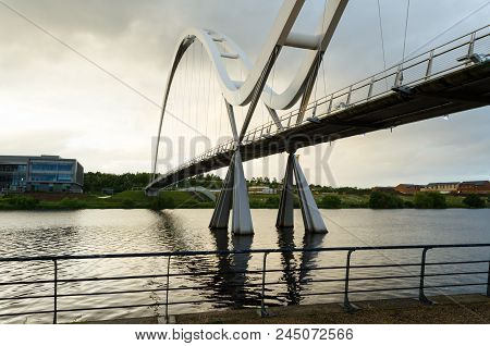 The Infinity Bridge Crossing The River Tees At Stockton-on-tees