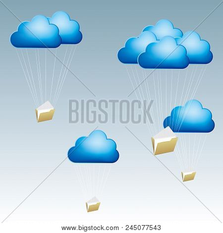 Cloud Computing And Networking Design Concept, Data Sharing Concept Design.