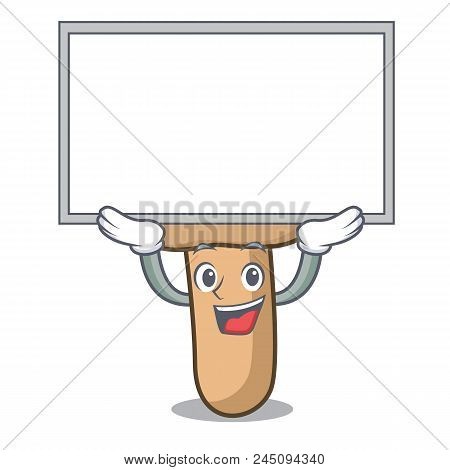 Up Board Inocybe Mushroom Character Cartoon Vector Illustration