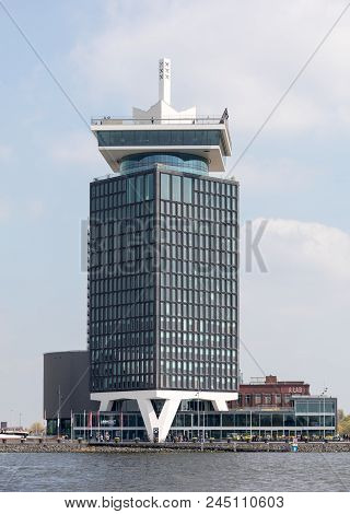 Amsterdam, Netherlands - April 20, 2017: Eye Film Institute Netherlands Is Located In Amsterdam In T