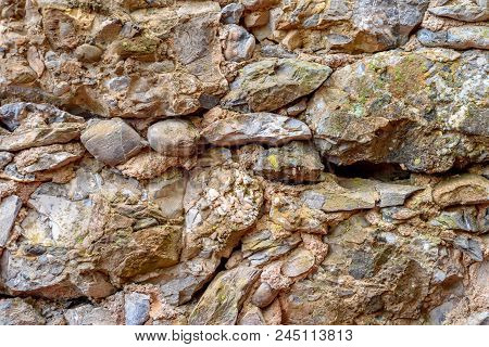Fragment Of A Wall From A Chipped Stone