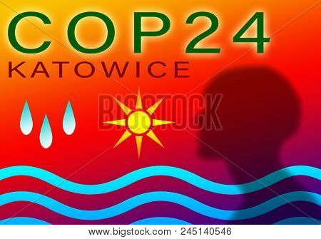 Cop 24 In Katowice, Poland. Coloreful Llustation Event Concept