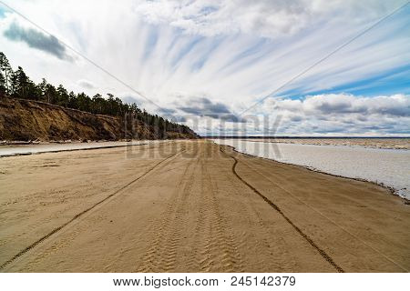Spring Landscape. The Ob Reservoir. Russia, Siberia, The Novosibirsk Region.
