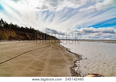 Spring Landscape. The Ob Reservoir. Russia, Siberia, The Novosibirsk Region.