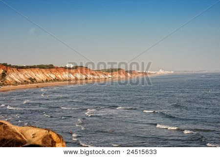 The Coastline In Alhos De Agua