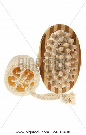 Luffa e corpo spazzola