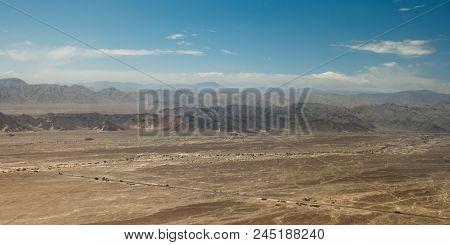 Aerial Picture Of The Plain Of Nazca Seen From The Plane Over The Lines, Nazca, Peru