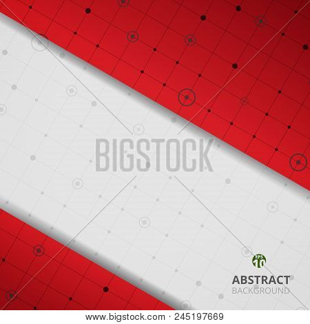Abstract Of Modern Digital Graph In Red Gradient Background. You Can Use For Digital Work. Illustrat