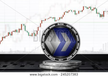Blocknet (block) Cryptocurrency; Blocknet Coin On The Background Of The Chart