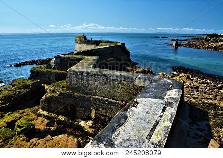 A View Along The Zig Zag Pier In St. Monans In Fife