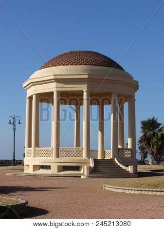 View Of The Terrazza Mascagni Gazebo . Livorno, Tuscany, Italy