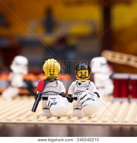 RUSSIA, April 12, 2018. Constructor Lego Star Wars. Episode IV, Squad of stormtroopers