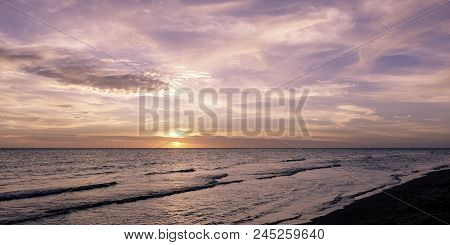 Sunset Over Caribbean Sea - Bay Of Pigs / Playa Girón / Bahía De Cochinos, Cuba