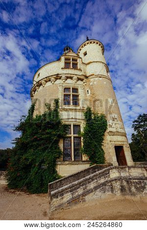 July 23, 2017 The Castle Of Chenonceau. France. The Facade Of The Medieval Castle Of Ladies. The Roy