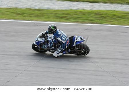 SEPANG, MALAYSIA - 21. oktober: MotoGP rytter Ben Spies tester sin cykel under den frie træning sessio