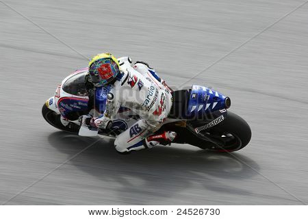 SEPANG, MALAYSIA - 21. oktober: MotoGP rytter Karel Abraham tester sin cykel under den frie træning se