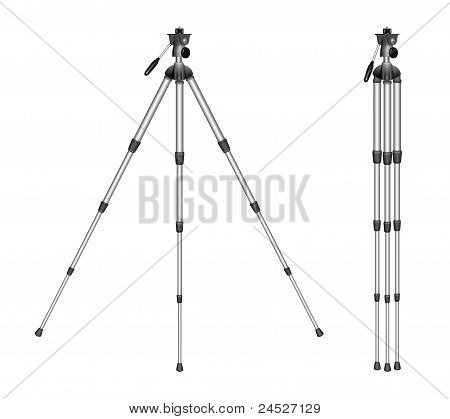 Tripod beyaz bir arka plan üzerinde