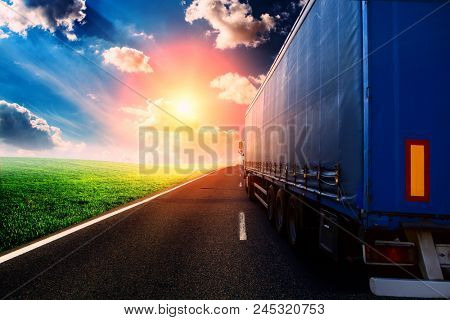 truck on a highway