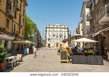 La Spezia, Italy - April 28: City Center Of La Spezia, On April 28 2018 In La Spezia, Italy