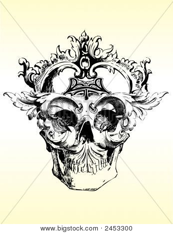 Gedraaide Skull vectorillustratie