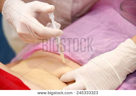 Beauty Injections In The Salon. The Procedure For Skin Tightening And Rejuvenation.
