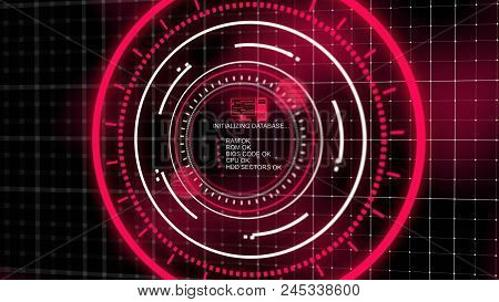 Cool Pink Head-up Screen With Circles