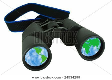 Binoculars Reflecting The World