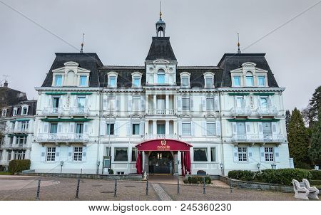 Architectural Detail Of The Large Luxury Hotel Romerbad Panacee