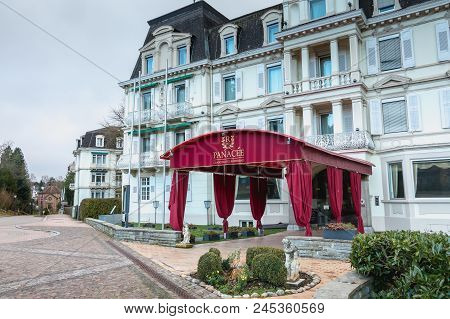Architectural Detail Of The Large Luxury Hotel Romerbad Panacee