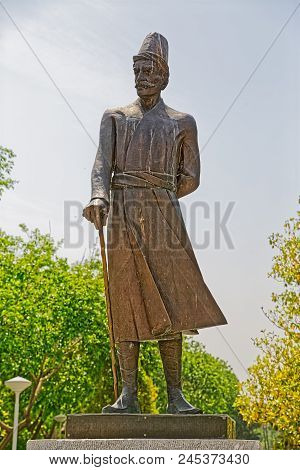 Isfahan, Iran - May 8, 2015: Statue Of Ostad Ali Akabar Isfahani Famous Architect Of Imam Square.