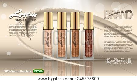 Skin Care Perfume Template Set. Mock Up Is Ready To Be Converted To Your Business Needs.