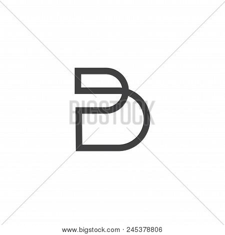 Letter B Icon Symbol Design Template Sign Type