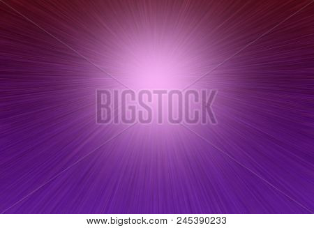 Bright Purple Rays Radiant Background With The Effect Of Light Banner With Copy Space For Your Text.