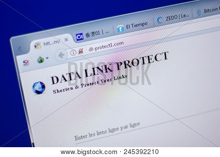 Ryazan, Russia - June 05, 2018: Homepage Of Dl-protect1.com Website On The Display Of Pc, Url - Dl-p