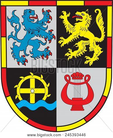 Coat Of Arms Of Lauterecken-wolfstein Is A Municipality In The District Of Kusel, In Rhineland-palat