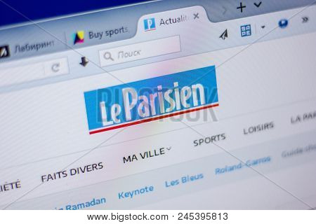 Ryazan, Russia - June 05, 2018: Homepage Of Le Parisien Website On The Display Of Pc, Url - Leparisi