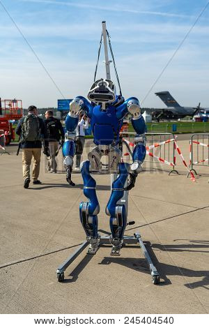 Berlin - April 27, 2018: The Humanoid Walking Robot Toro (torque-controlled Humanoid Robot) By The G