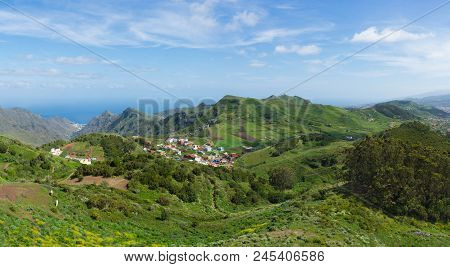 Beautiful Panoramic View Of Anaga Mountains From The Mirador De Jardina Viewpoint. Tenerife, Canary