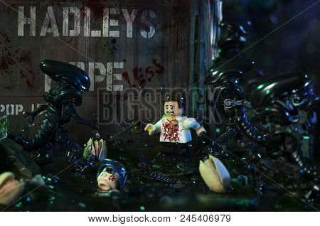 Magnitogorsk, Russia - May, 04 2018: Lego Movie Figurines, Which Represent Characters Of The Movies 