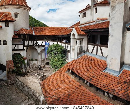 Bran, Romania - September 7, 2017: View Of Inside Part Of Bran Or Dracula Castle In Transylvania, Ro