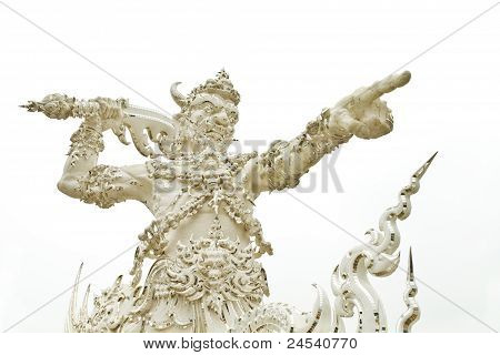 Kæmpe vogter Wat Rong Khun, Thailand