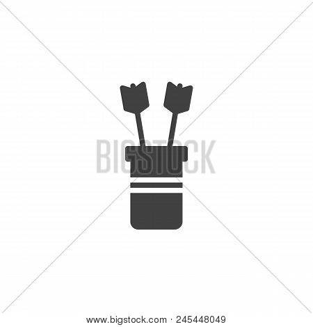 Quiver With Arrows Vector Icon. Filled Flat Sign For Mobile Concept And Web Design. Archery Quiver S