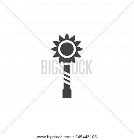 Mace Weapon Vector Icon. Filled Flat Sign For Mobile Concept And Web Design. Medieval Mace Simple So
