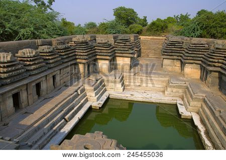 Step Well With Decorative Steps Called Jappadbavi, Near Doddabasappa Temple, Dambal, Near Gadag, Kar