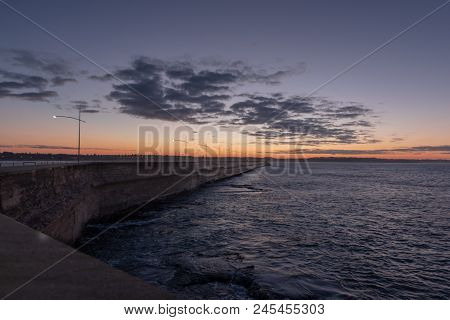 Sunrise From The Breakwater At Warrnambool Victoria Australia