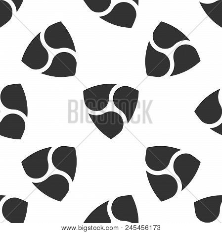 Cryptocurrency Coin Nem Xem Icon Seamless Pattern On White Background. Physical Bit Coin. Digital Cu
